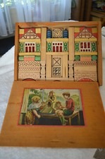 Holzbaukasten Haus Säulen