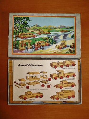 Alter automobil baukasten holz - alter, automobil-baukasten