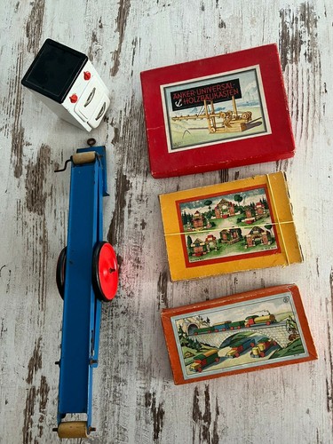 Holzbaukasten auch anker - 3x,